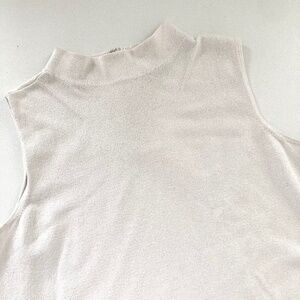 Talbots Mock Neck Zip Back Knit Tank